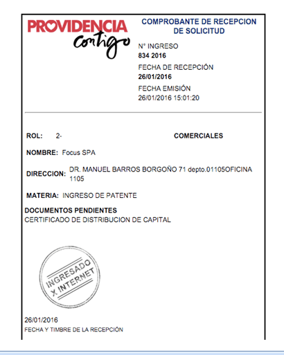 Patente Comercial 5 Patente Municipal Providencia Online 5.0