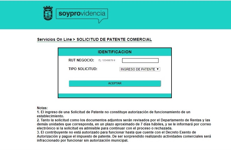 Patente Municipal Providencia Online 1.0