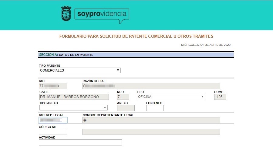 Patente Municipal Providencia Online 3.0
