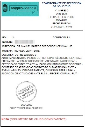 Patente Municipal Providencia Online 5.0